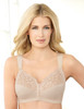 Glamorise 9815 Soft Shoulders Front-Close Racerback Bra Nude