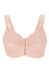 Glamorise 9815 Soft Shoulders Front-Close Racerback Bra Nude