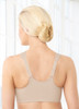 Glamorise Soft Shoulders Front-Close Racerback Bra Nude - Back View