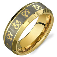Gold Female Symbols Lesbian Wedding Ring Band Promise Ring