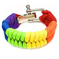Bright Full Rainbow Paracord Bracelet - LGBT Gay Pride & Lesbian Pride Wristband