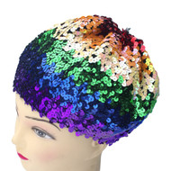 Sequined Rainbow Beanie Hat - LGBT Gay and Lesbian Pride Cap. Gay and Lesbian Pride Clothing & Apparel