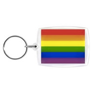 LGBT Rainbow Flag Keychain - LGBT Gay and Lesbian Pride - Rainbow Accessories and Gifts