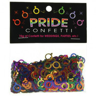 Gay Male Symbol Rainbow Colored Party Confetti (Metallic) - LGBT Gay Pride Party Supplies 