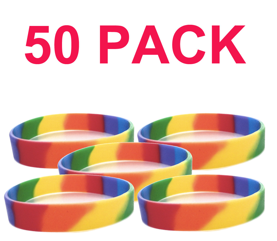 rainbow wristbands bulk