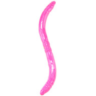 Lesbians 17.5" Bendable Double Vibe in Pink - Waterproof & Flexible Vibrator for Lesbian couples (Pink)