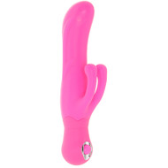 Lesbian Vibrating Pink Double Dancer Vibrator - Multi-Speed Functions - 6.75" Inch Silicone Vibe (Pink)