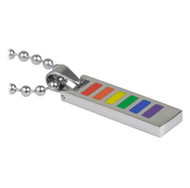 Rainbow Flat Panel Ladder Pendant Gay & Lesbian LGBT Pride Necklace