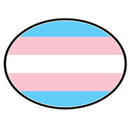 Transgender Flag - Transgender Pride LGBT Flag - Oval Car Magnet
