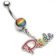 3 Pcs Rainbow Gay Pride Belly Rings with Crystal Accent Dangling Gay Pride Belly Button Ring for Women 14G Surgical Steel Belly Button Rings LGBT Rainbow Button Rings LGBT Stainless Steel Belly Button Stainless Steel 