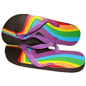 rainbow pride sandals