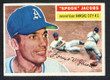 1956 Topps Baseball # 151 a Spook Jacobs Gray Back Kansas City Athletics EX/MT
