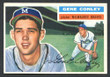 1956 Topps Baseball # 017  Gene Conley White Back Milwaukee Braves EX/MT-1