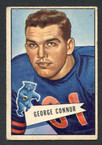 1952 Bowman Small Football # 019  George Connor Chicago Bears VG