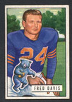 1951 Bowman Football # 086  Fred Davis Chicago Bears EX