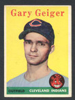 1958 Topps Baseball # 462  Gary Geiger Cleveland Indians EX-1