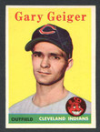 1958 Topps Baseball # 462  Gary Geiger Cleveland Indians EX/MT
