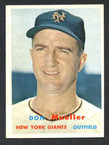1957 Topps Baseball # 148  Don Mueller New York Giants EX/MT-2