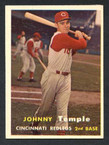 1957 Topps Baseball # 009  Johnny Temple Cincinnati Reds EX/MT