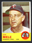 1963 Topps Baseball # 531  Sam Mele Minnesota Twins EX/MT-1