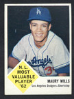 1963 Fleer Baseball # 043  Maury Wills Los Angeles Dodgers EX