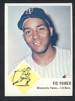 1963 Fleer Baseball # 023  Vic Power Minnesota Twins EX