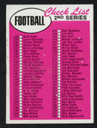 1969 Topps Football # 132 b Checklist 2 Thin White Border EX-1