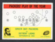1964 Philadelphia Football # 084  Vince Lombardi Play Card Green Bay Packers EX
