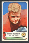 1954 Bowman Football # 077 SP Richard Yelvington New York Giants EX