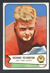 1954 Bowman Football # 077 SP Richard Yelvington New York Giants EX/MT