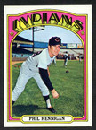 1972 Topps Baseball # 748  Phil Hennigan Cleveland Indians NM