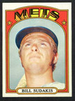 1972 Topps Baseball # 722  Bill Sudakis New York Mets NM-1