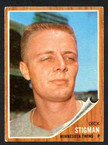 1962 Topps Baseball # 532  Dick Stigman Minnesota Twins EX