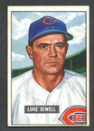 1951 Bowman Baseball # 322  Luke Sewell Cincinnati Reds VG