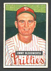 1951 Bowman Baseball # 185  Jimmy Bloodworth Philadelphia Phillies EX