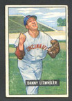 1951 Bowman Baseball # 179  Danny Litwhiler Cincinnati Reds EX
