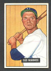 1951 Bowman Baseball # 124  Gus Niarhos Chicago White Sox EX