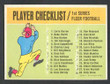 1963 Fleer Football  NNO SP Checklist Card  G