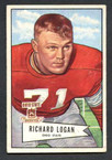 1952 Bowman Small Football # 067  Richard Logan Cleveland Browns EX