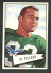1952 Bowman Small Football # 034  Al Pollard Philadelphia Eagles EX
