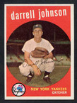 1959 Topps Baseball # 533  Darrell Johnson New York Yankees EX-3