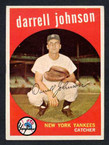 1959 Topps Baseball # 533  Darrell Johnson New York Yankees EX-2