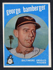 1959 Topps Baseball # 529  George Bamberger Baltimore Orioles EX/MT-2