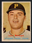 1957 Topps Baseball # 394  Luis Arroyo Pittsburgh Pirates EX/MT