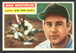 1956 Topps Baseball # 156 a Wes Westrum Gray Back New York Giants EX/MT