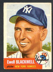 1953 Topps Baseball # 031  Ewell Blackwell New York Yankees G