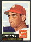 1953 Topps Baseball # 022  Howie Fox Philadelphia Phillies EX