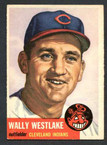 1953 Topps Baseball # 192  Wally Westlake Cleveland Indians EX