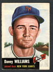 1953 Topps Baseball # 120  Davey Williams New York Giants VG