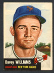 1953 Topps Baseball # 120  Davey Williams New York Giants EX